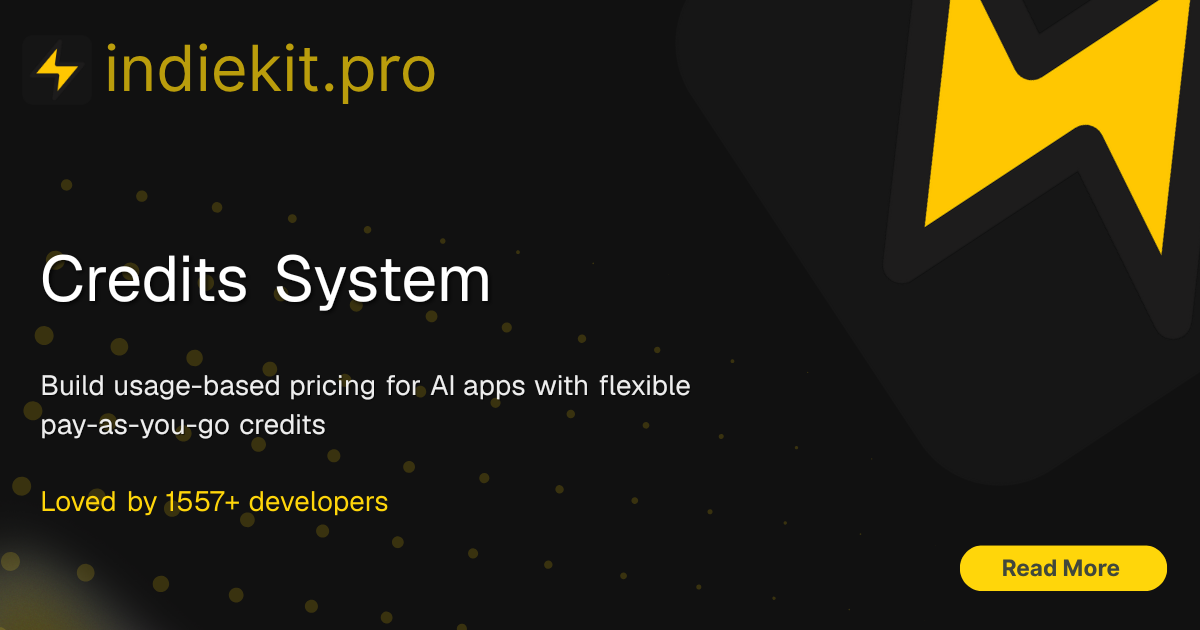 Credits System | Indie Kit Docs