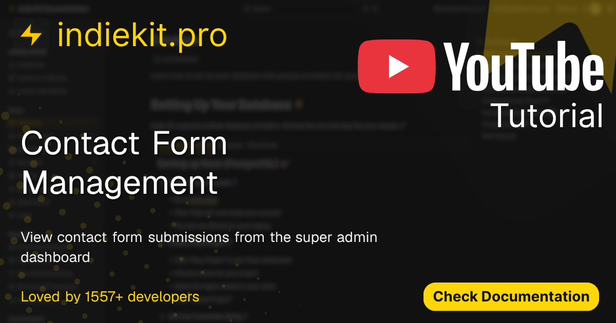Contact Form Management | Indie Kit Docs